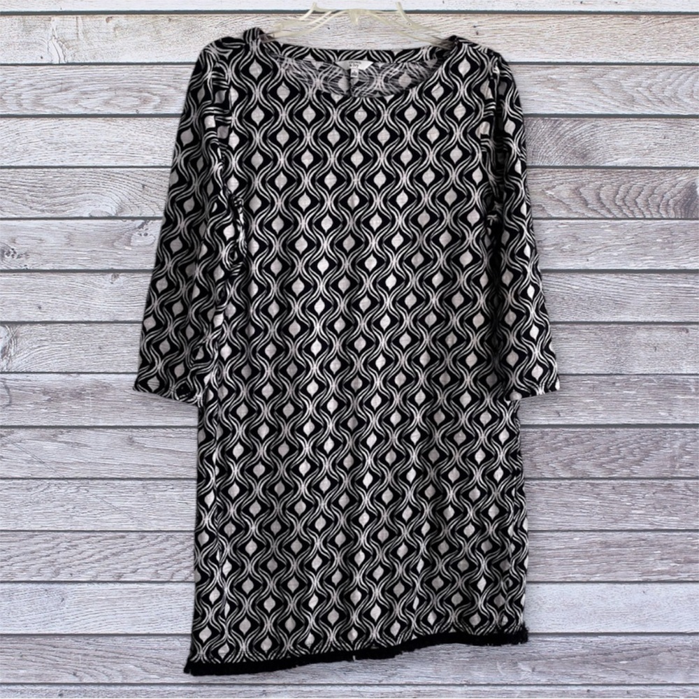 Crown and Ivy large navy dress with tassel fringe
